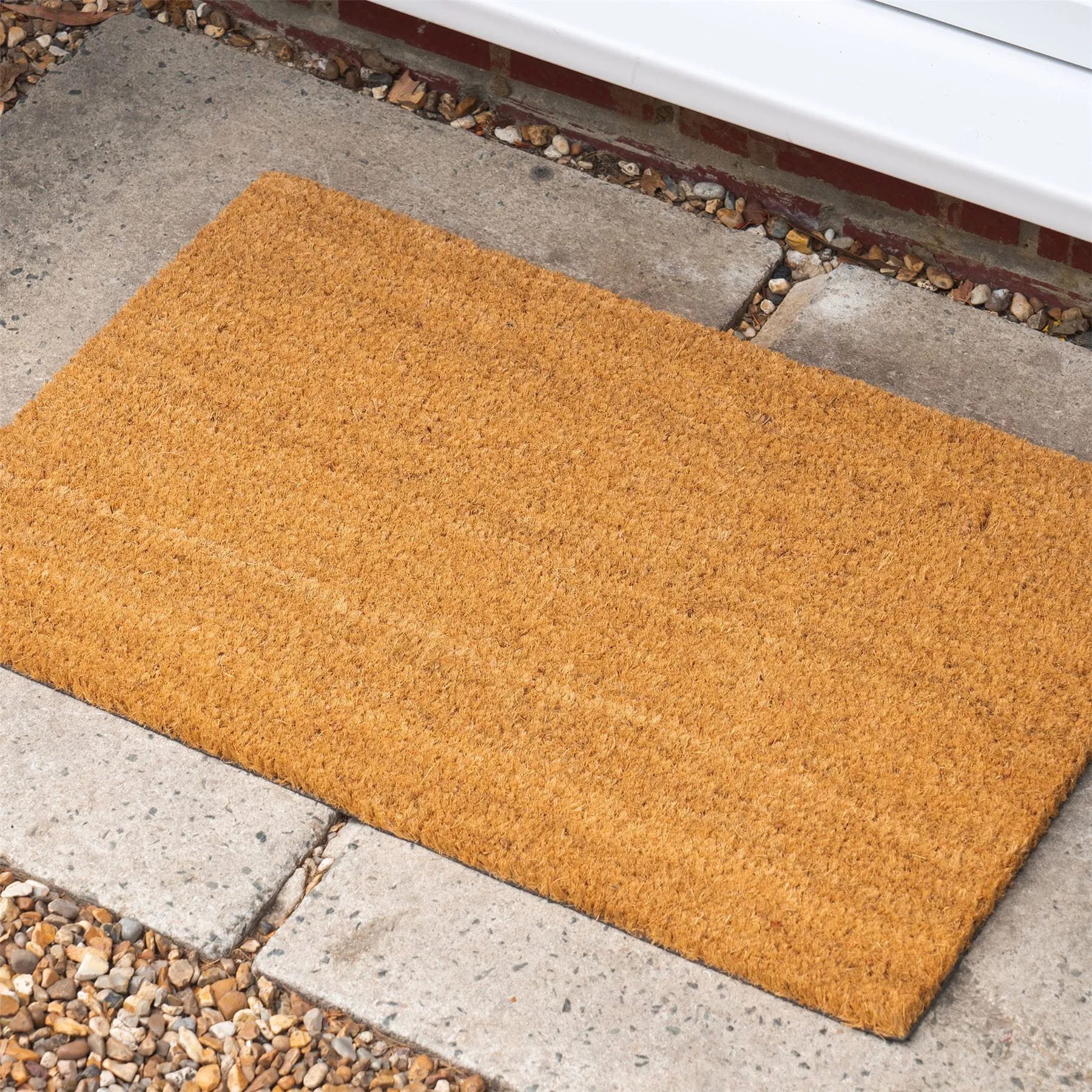 60cm x 40cm Brown Coir Door Mat - By Nicola Spring