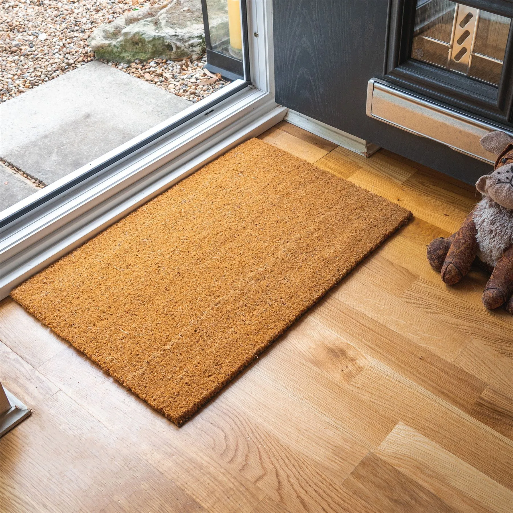 60cm x 40cm Brown Coir Door Mat - By Nicola Spring