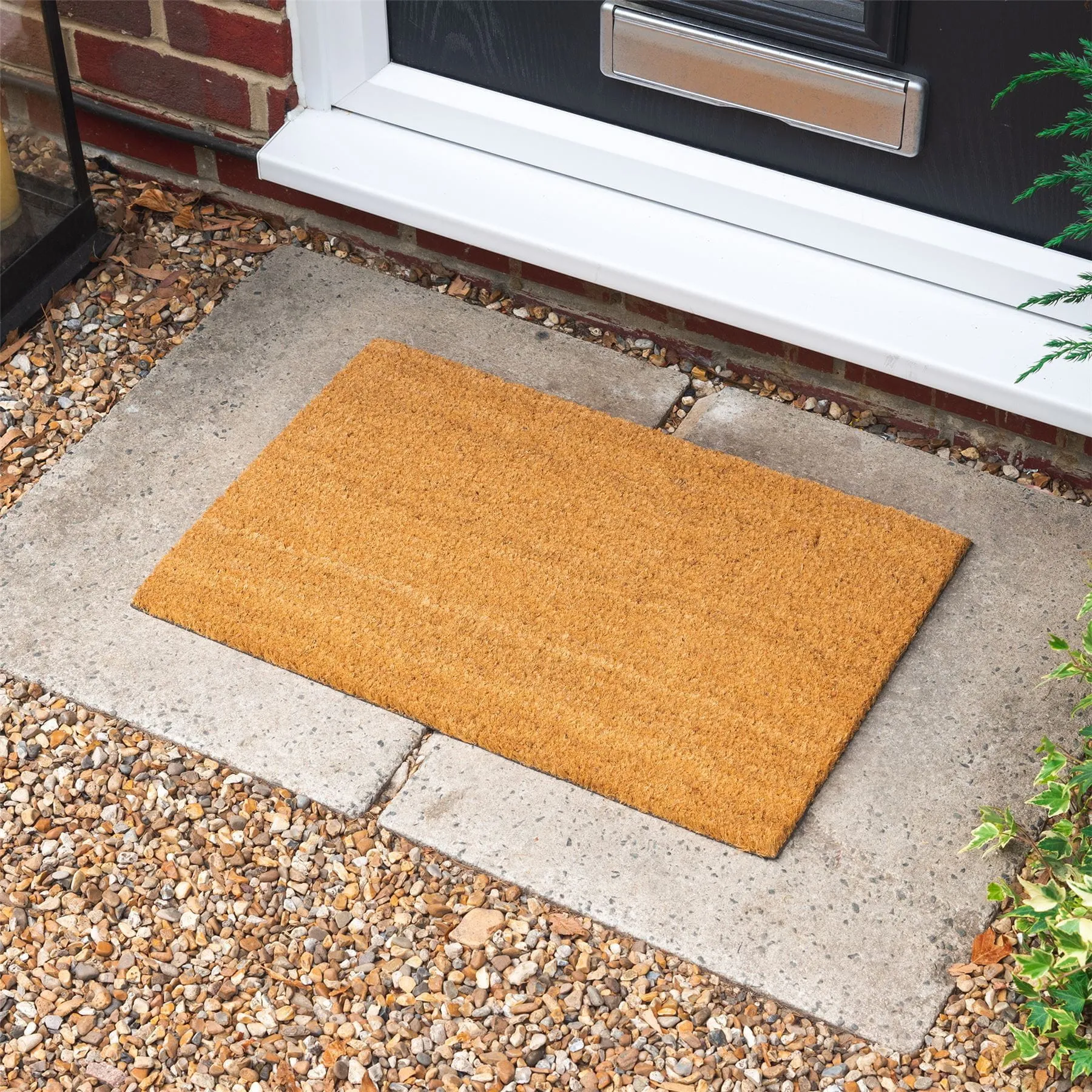 60cm x 40cm Brown Coir Door Mat - By Nicola Spring