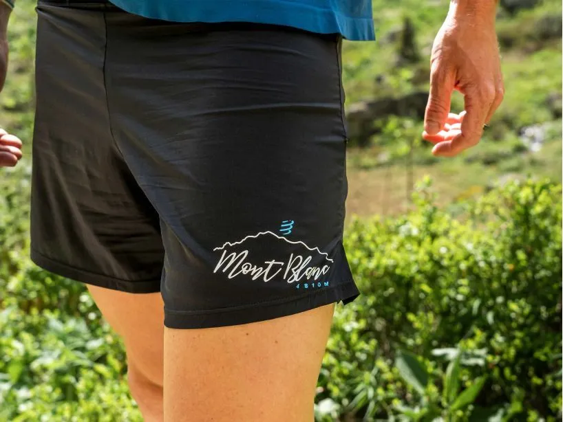 Compessport Men's Trail Racing Short - Mont Blanc 2022 - BLACK