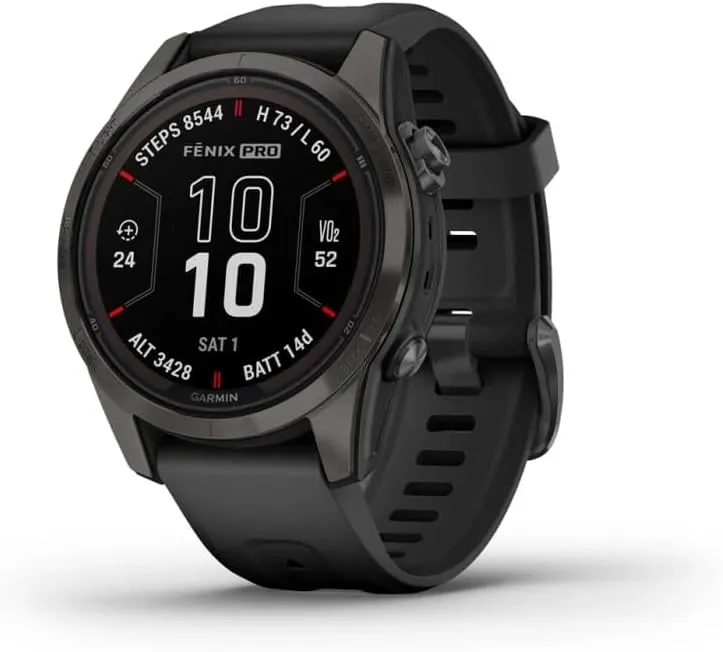 Garmin Fēnix 7S Pro Sapphire Solar Edition Watch - Black