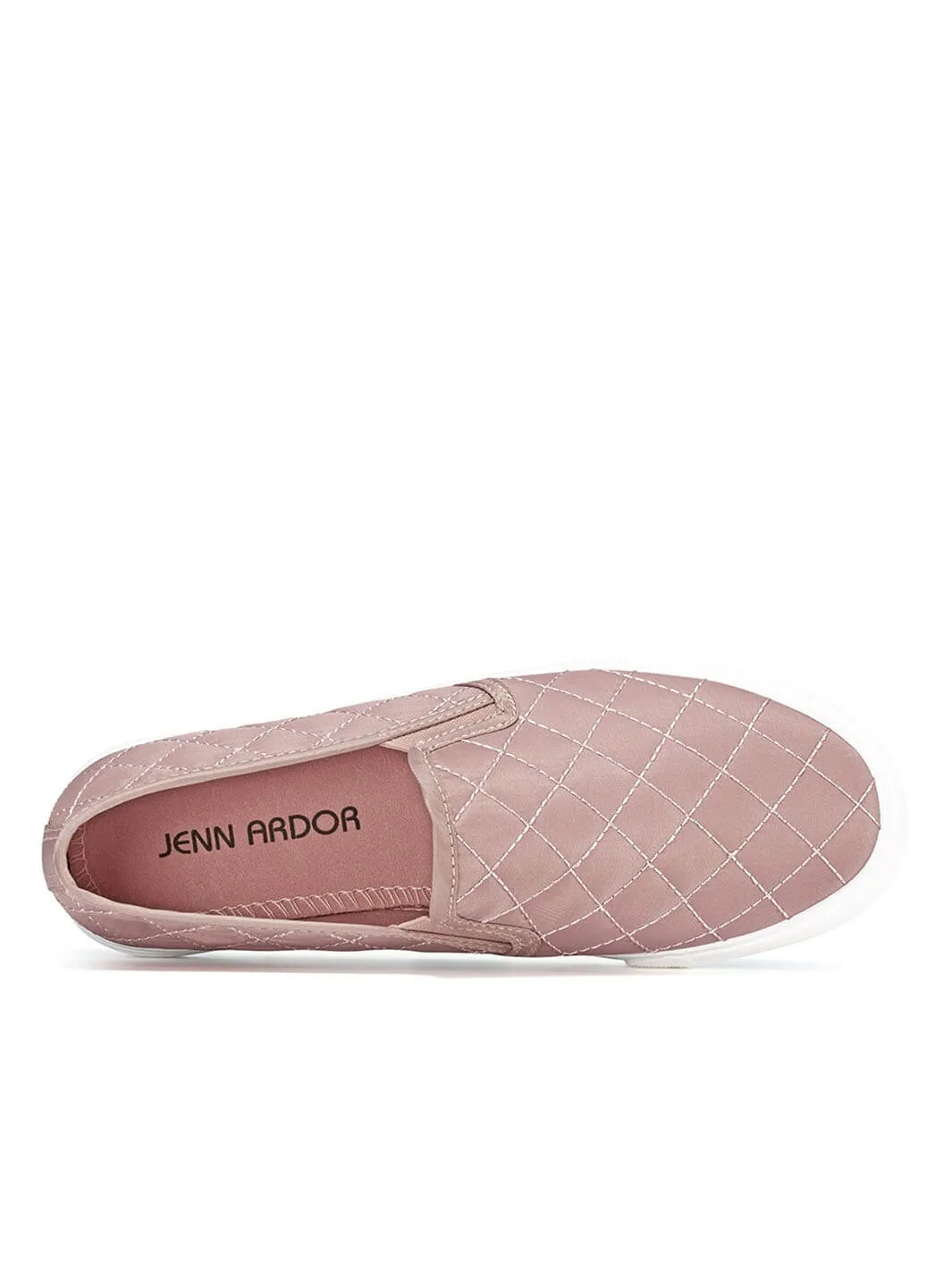 JENN ARDOR Women Diamond Slip-On Sneakers