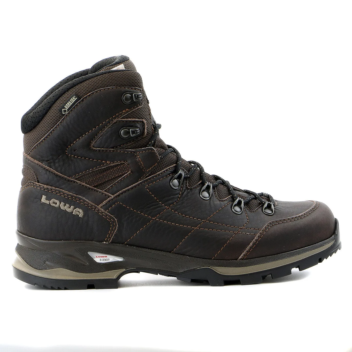 Lowa Hudson Goretex Mid Hiking Boot - Dark Brown - Mens