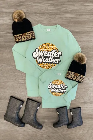 Mom & Me - "Sweater Weather" Mint Top