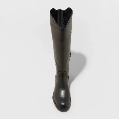 New - Women's Sienna Tall Dress Boots - A New Day Black 8.5