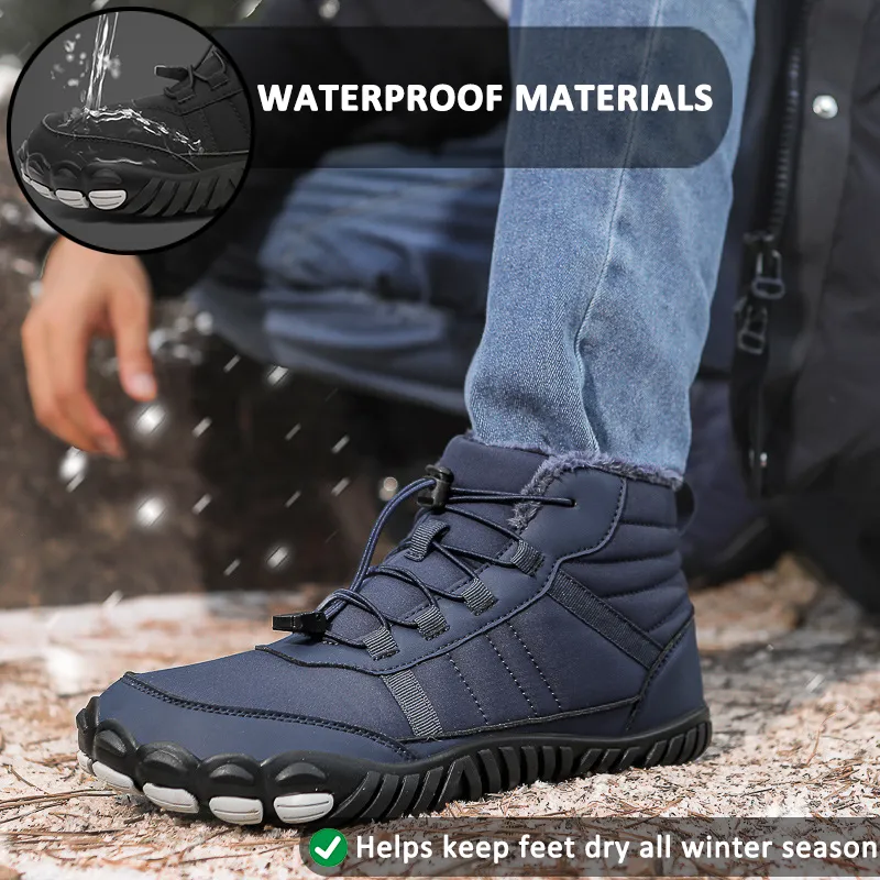 Outdoor Snow Boots High-Top Sports Winter Shoes Non-slip & Waterproof Winter Barefoot Shoe (Unisex)