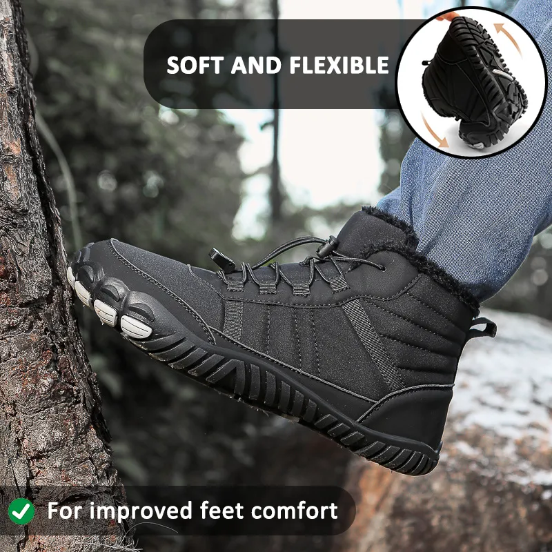 Outdoor Snow Boots High-Top Sports Winter Shoes Non-slip & Waterproof Winter Barefoot Shoe (Unisex)