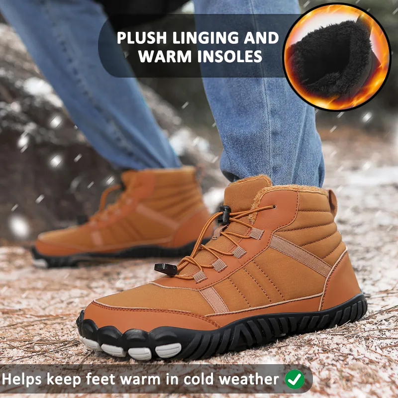 Outdoor Snow Boots High-Top Sports Winter Shoes Non-slip & Waterproof Winter Barefoot Shoe (Unisex)