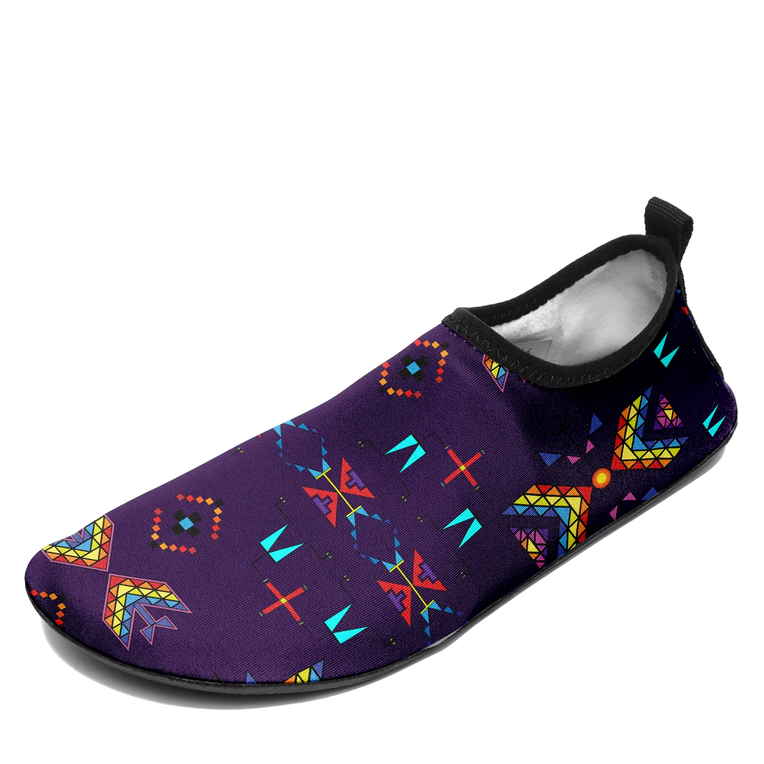 Rainy Chief Rainbow Dark Purple Kid's Sockamoccs Slip On Shoes