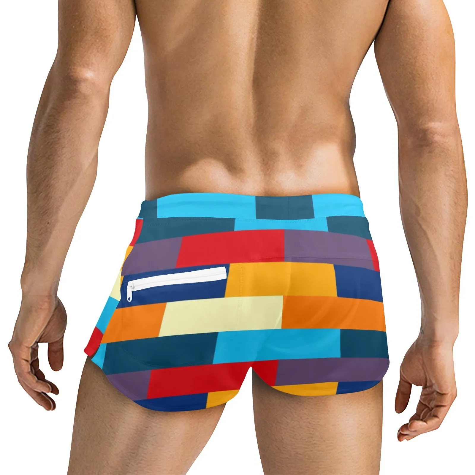 selfportraitshades Men's Swim Trunks with Zipper Pocket (Model L71)