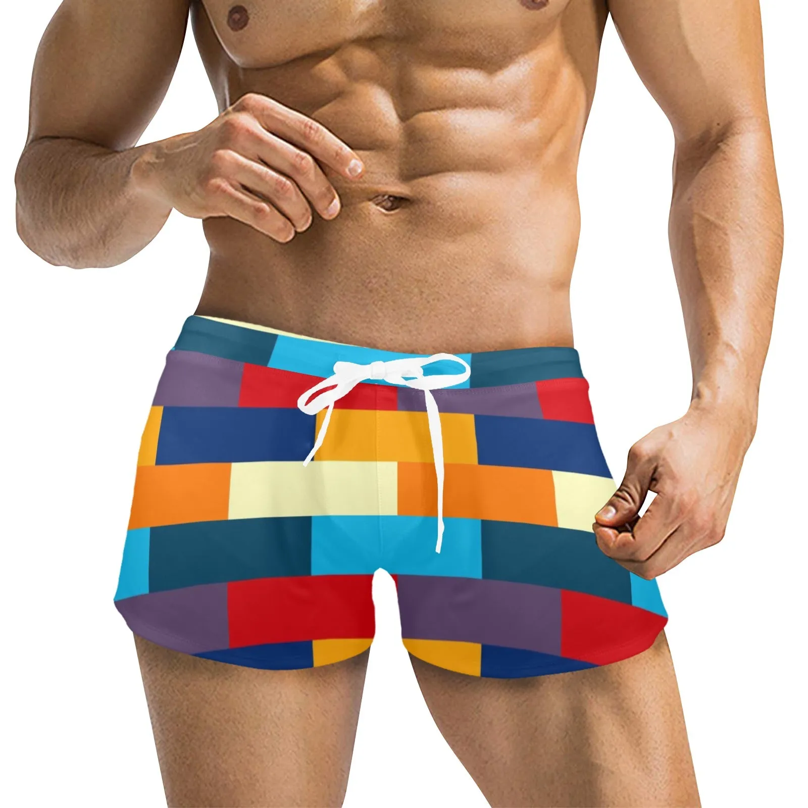 selfportraitshades Men's Swim Trunks with Zipper Pocket (Model L71)