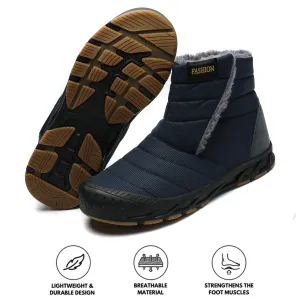 Snow Boots Autumn & Winter Warm Outdoor Casual Shoes Wear-Resistant Hiking Shoes Footwear Non-slip & Waterproof Winter Barefoot Shoe (Unisex)