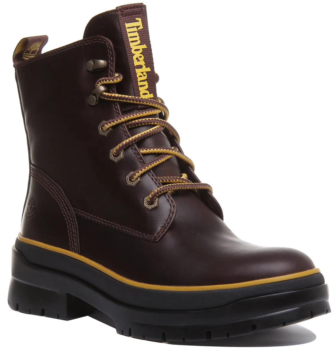 Timberland A2D6W Malynn Mid Lace Up Boots In Dark Brown For Women