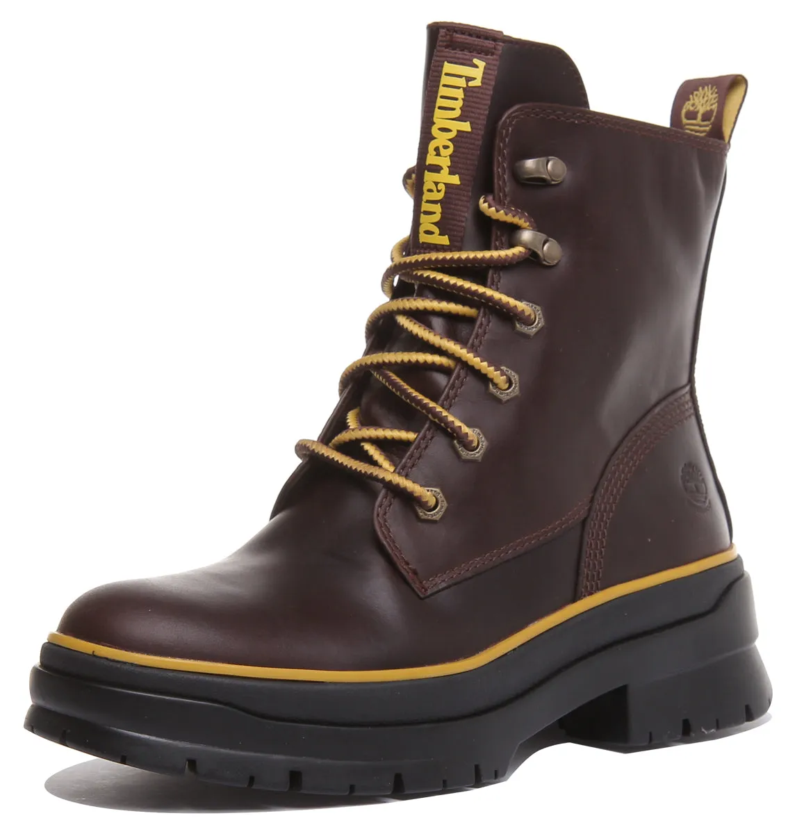 Timberland A2D6W Malynn Mid Lace Up Boots In Dark Brown For Women