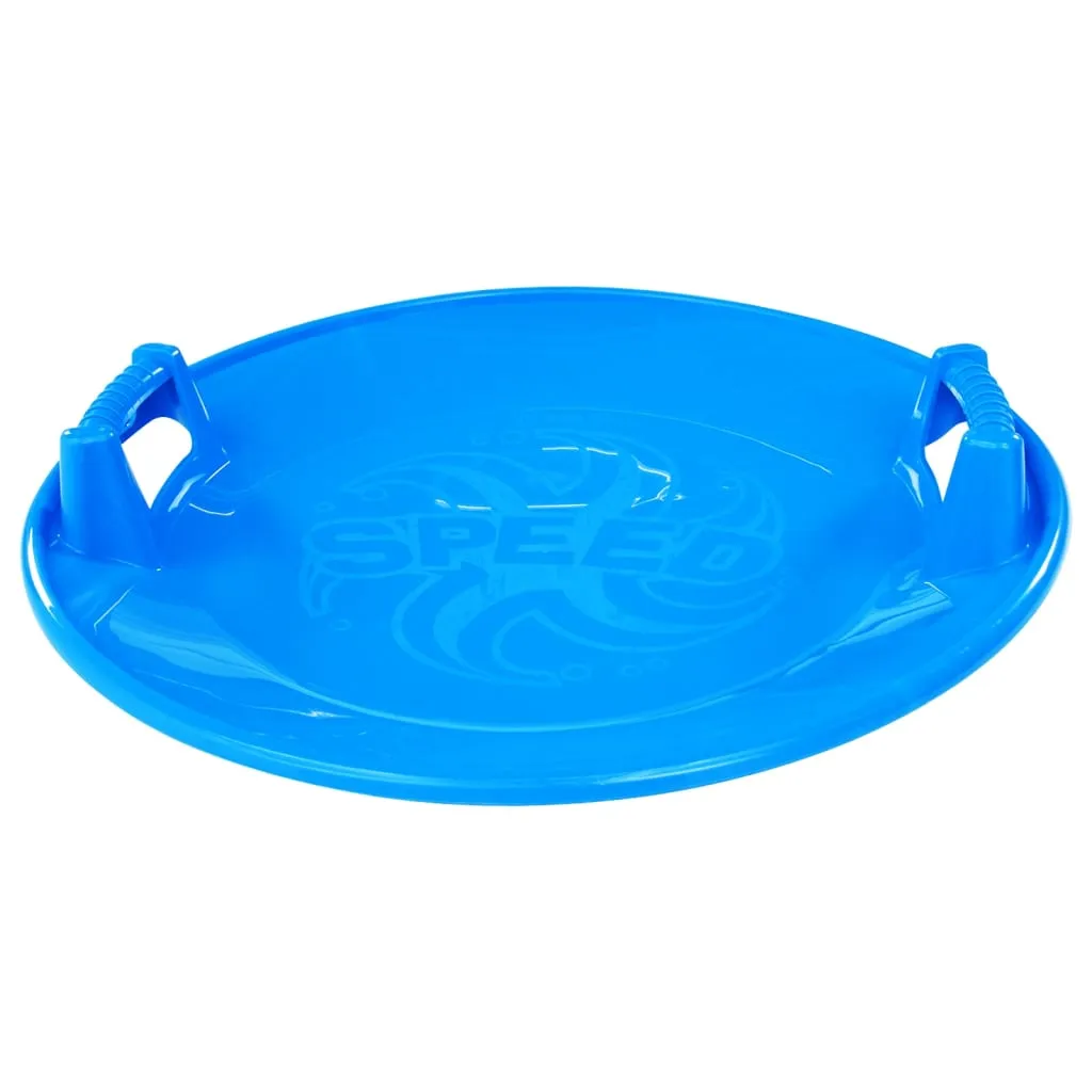 vidaXL Round Sledge Blue 66.5 cm PP