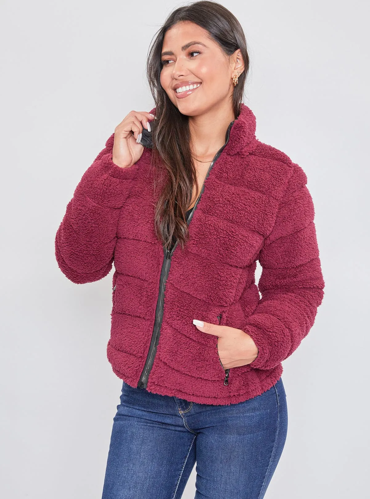 Women's Winter Poodle Fur Reversible Jacket