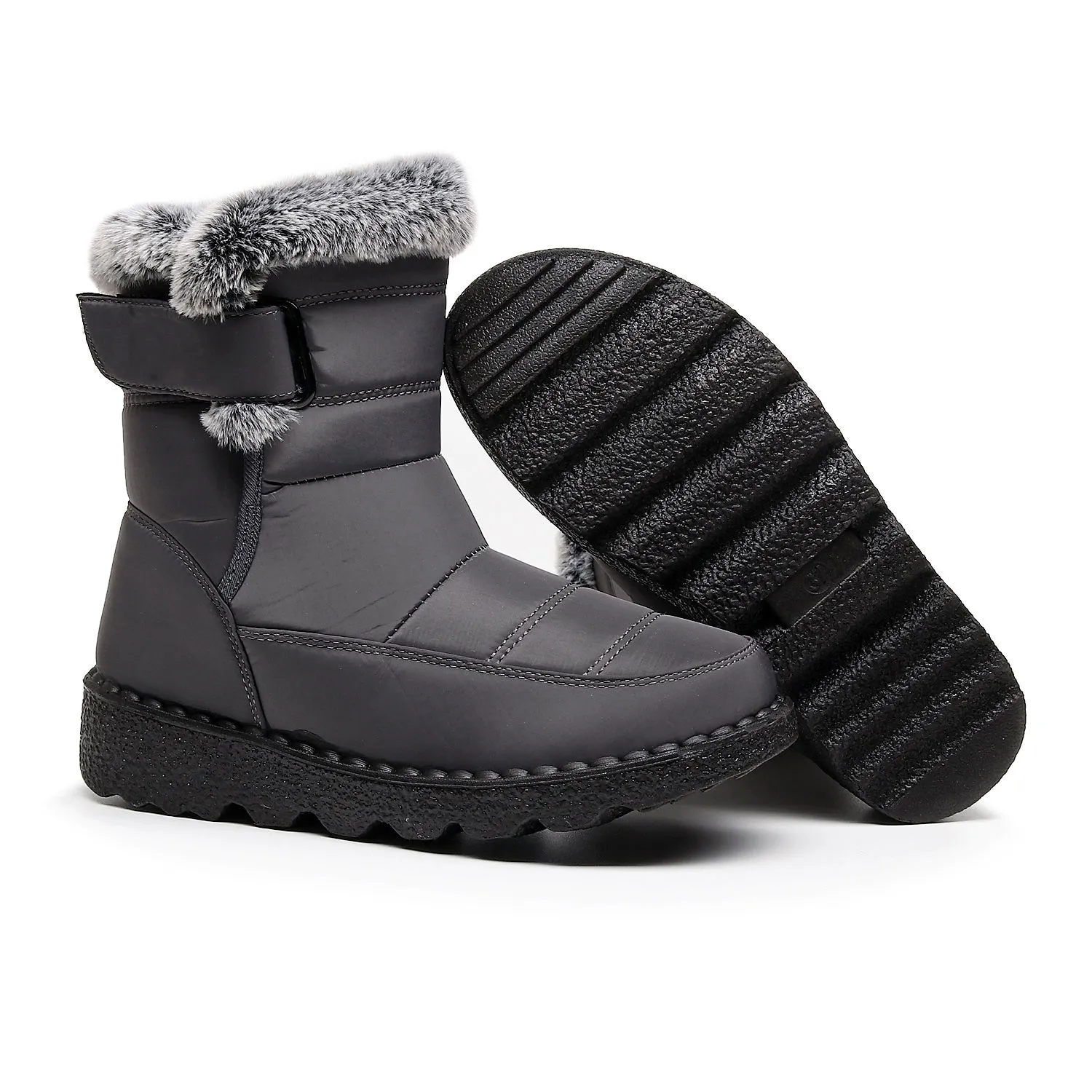 Women's Winter Snow Boots with Warm Lining Comfortable Non-slip Ankle boots Waterproof Outdoor Walking Platform Shoes