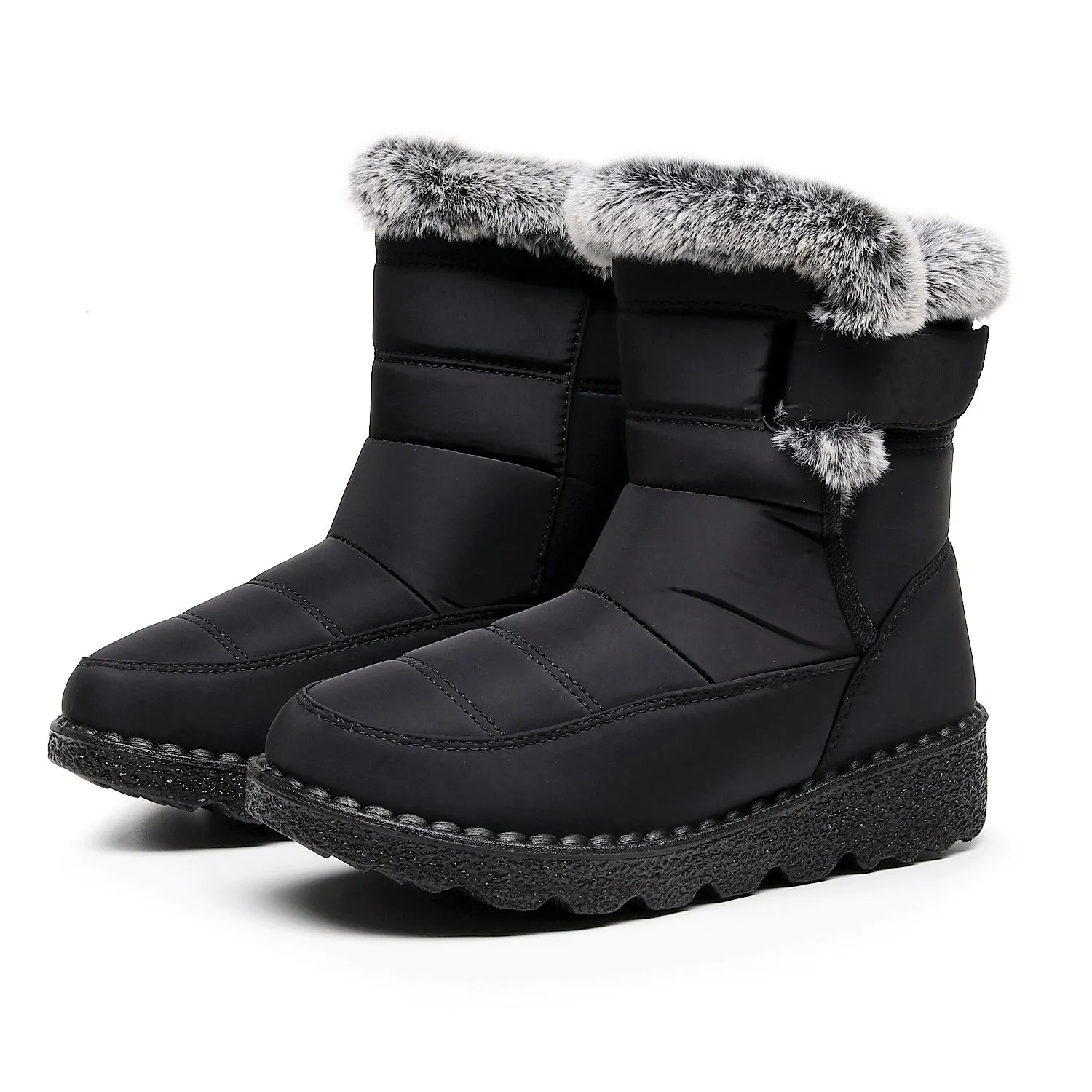 Women's Winter Snow Boots with Warm Lining Comfortable Non-slip Ankle boots Waterproof Outdoor Walking Platform Shoes