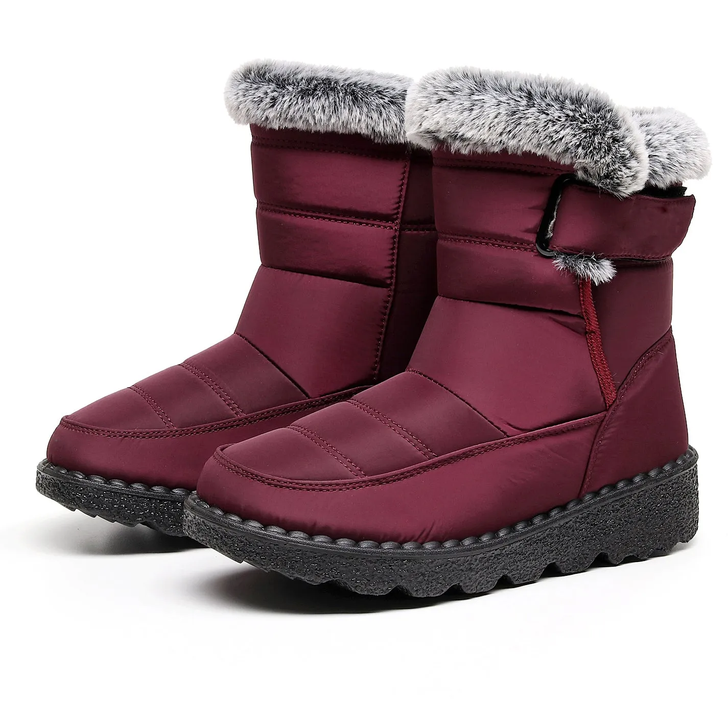 Women's Winter Snow Boots with Warm Lining Comfortable Non-slip Ankle boots Waterproof Outdoor Walking Platform Shoes