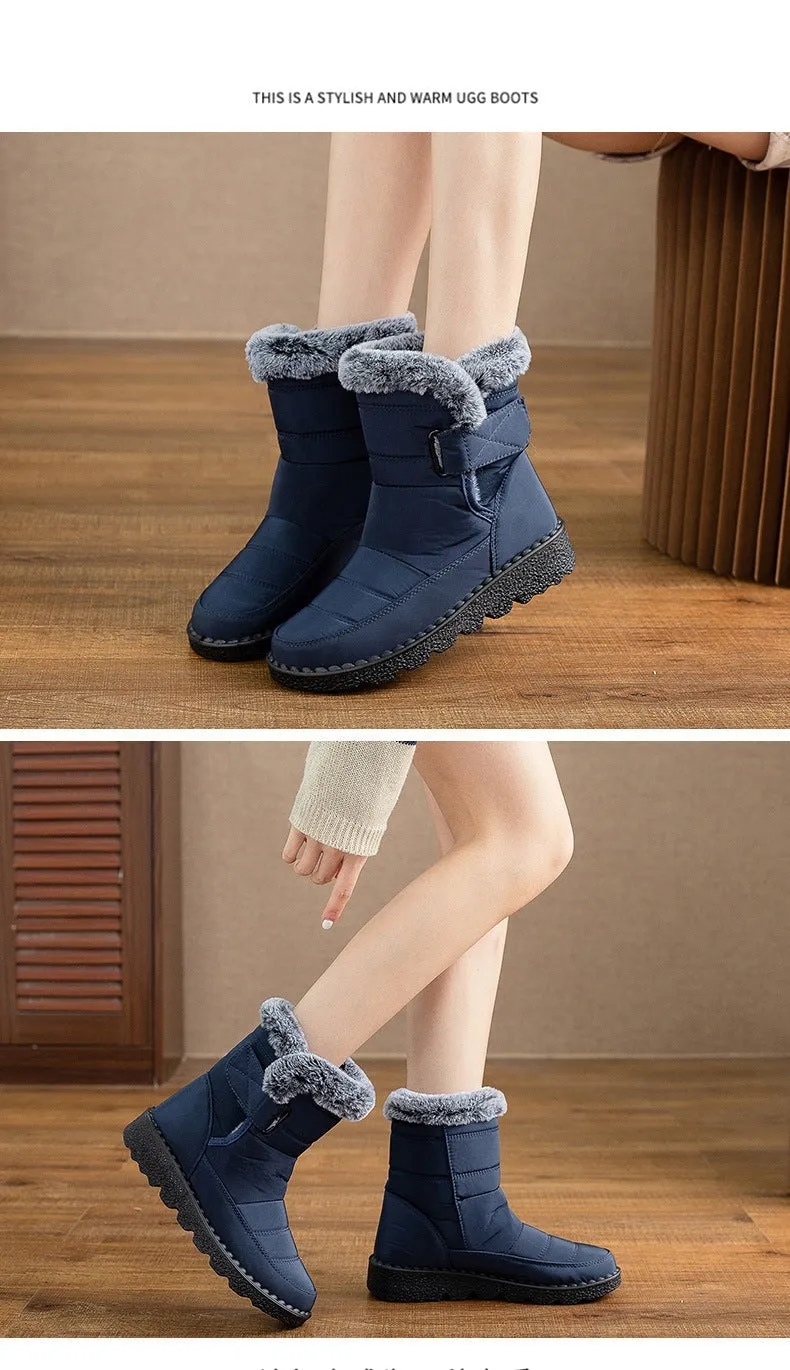 Women's Winter Snow Boots with Warm Lining Comfortable Non-slip Ankle boots Waterproof Outdoor Walking Platform Shoes