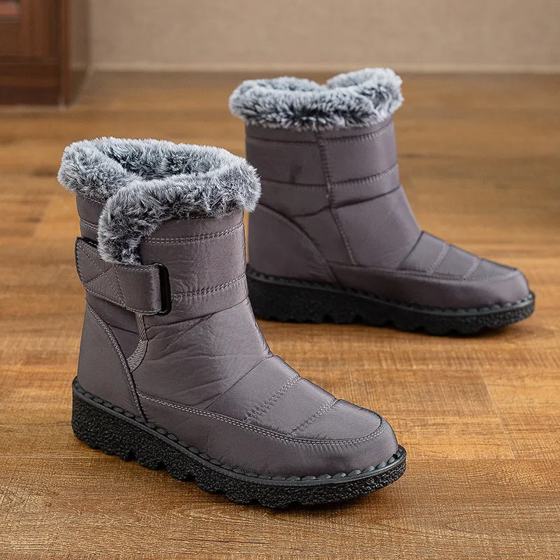 Women's Winter Snow Boots with Warm Lining Comfortable Non-slip Ankle boots Waterproof Outdoor Walking Platform Shoes