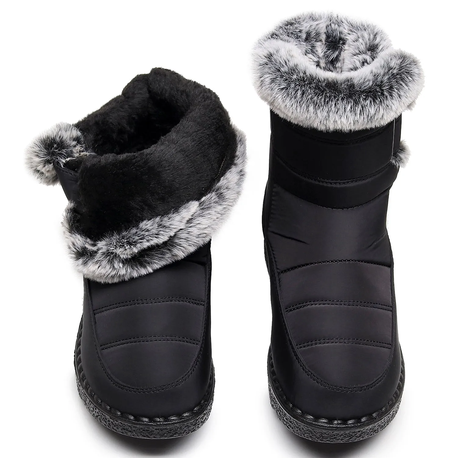 Women's Winter Snow Boots with Warm Lining Comfortable Non-slip Ankle boots Waterproof Outdoor Walking Platform Shoes