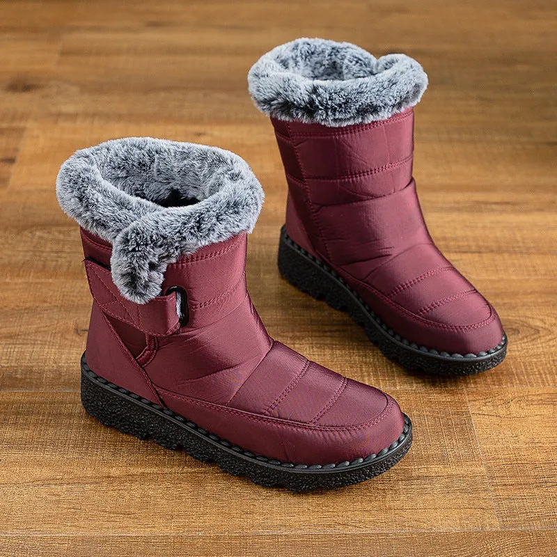 Women's Winter Snow Boots with Warm Lining Comfortable Non-slip Ankle boots Waterproof Outdoor Walking Platform Shoes