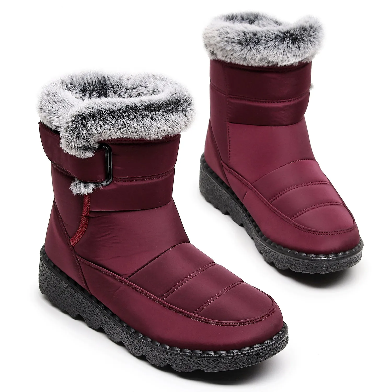 Women's Winter Snow Boots with Warm Lining Comfortable Non-slip Ankle boots Waterproof Outdoor Walking Platform Shoes