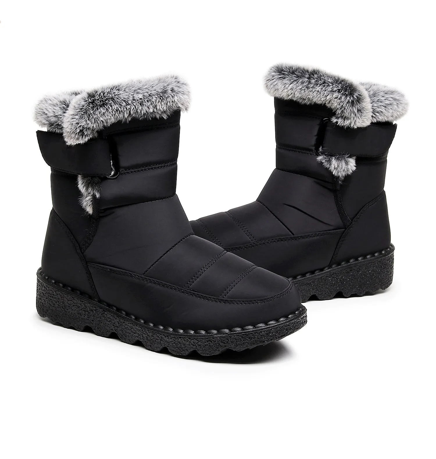 Women's Winter Snow Boots with Warm Lining Comfortable Non-slip Ankle boots Waterproof Outdoor Walking Platform Shoes